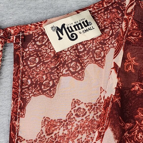 Show Me Your Mumu Romper Shorts Womens XS Red Floral Sleeveless Artsy Boho Chic - Picture 3 of 9